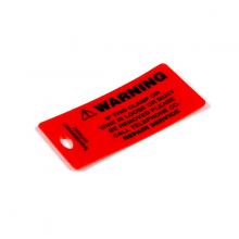 HellermannTyton GWT003X2 - Ground Wire Tag, Telephone Warning, Polyethylene, Orange, 25